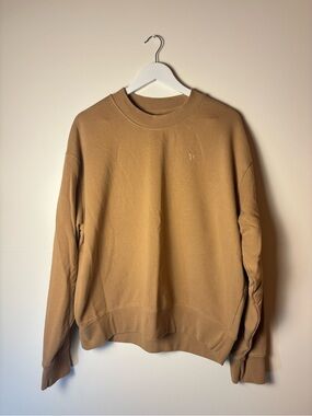 Unisex American Eagle Outfitters Crewneck Sweatshirt in Camel Brown, size Medium